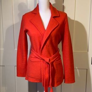 Wool, coral blazer from Anthropologie